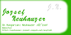 jozsef neuhauzer business card